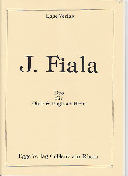 Fiala, Duo fur Oboe & Englisch-Horn (Egge)