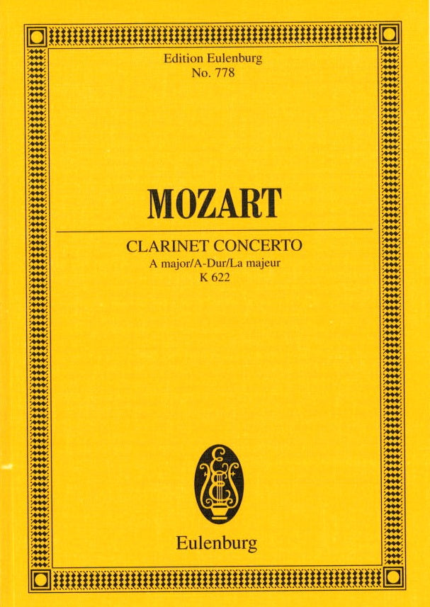 Mozart, Concerto for Clarinet KV 622 (Eulenburg)