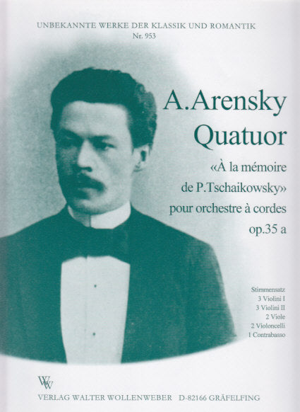 Arensky, Quatuor No. 2 arr. for Str.Orch (Wollenweber)