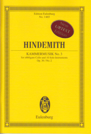 Hindemith, Kammermusik No. 3 op. 36/2 (Eulenburg)