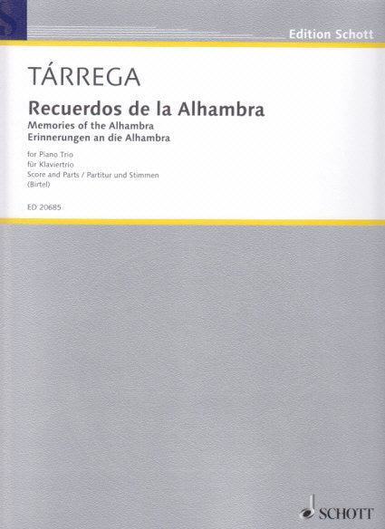 Tarrega, Recuerdos de la Alhambra (Trio) (Schott)