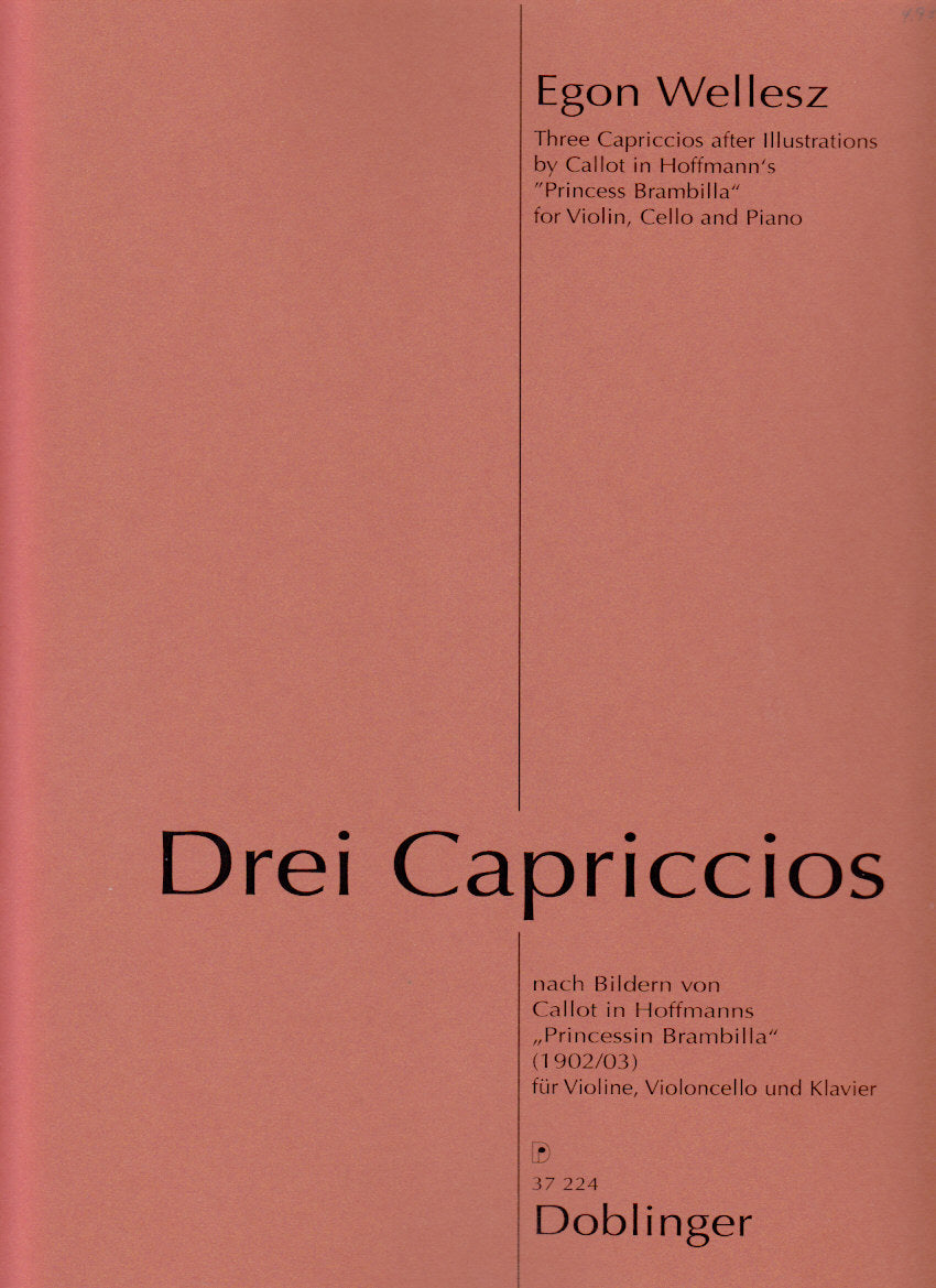 Wellesz, 3 Capriccios (Vn,Vc,Pf) (Doblinger)