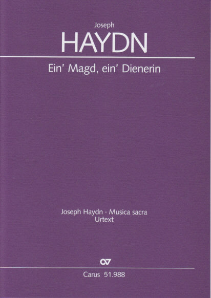 Haydn, Ein' Magd, ein' Dienerin (Carus)