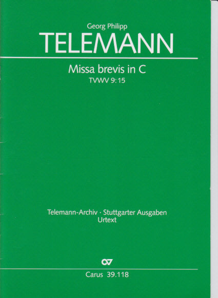 Telemann, Missa brevis in C, TWV 9/15 (Carus)