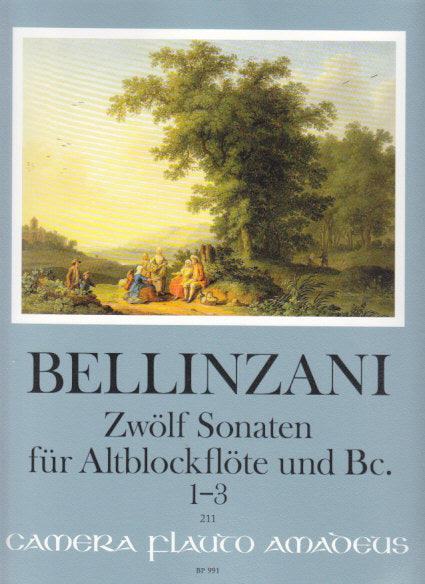 Bellinzani, Sonaten op. 3/1-3 (ARec,Bc) (Amadeus Verlag)