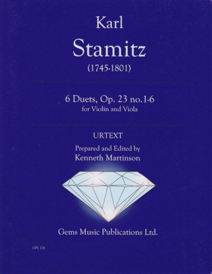 Stamitz, 6 Duets op. 23/1-6 (Vn,Va) (Gems Music)
