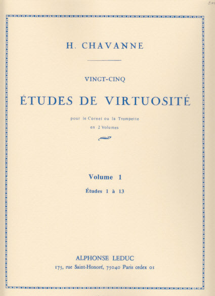 Chavanne, 25 Etude de virtuosite, 1 (Leduc)