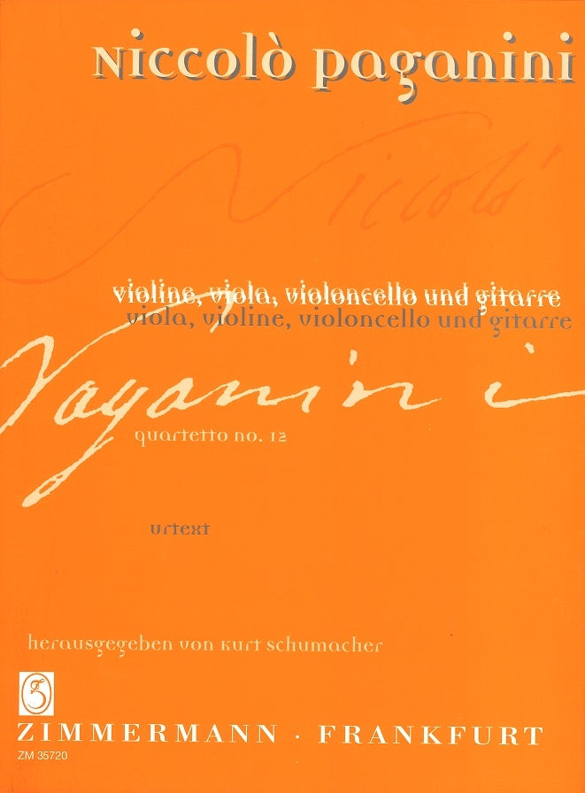 Paganini, Quartet No.12 in a (Guit,Str) (Zimmermann)