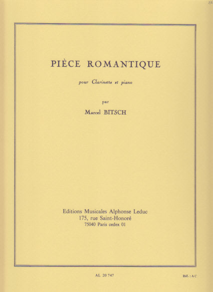 Bitsch, Piece romantique (Cl,Pf) (Leduc)