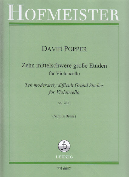 Popper, 10 Etuden op. 76/II (Hofmeister)