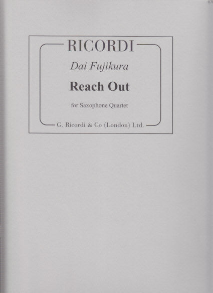 Fujikura, Reach Out (Score) (Ricordi)