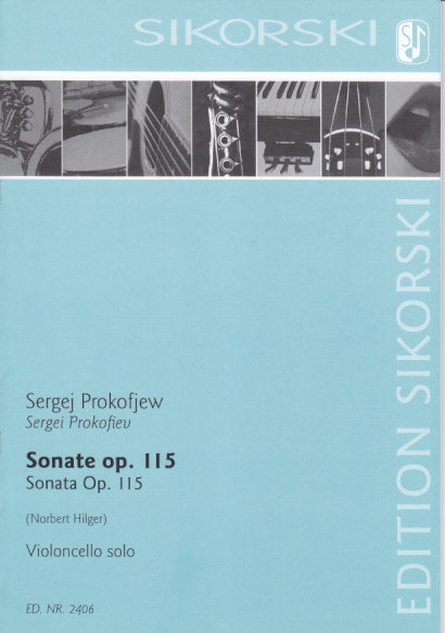 Prokofiev, Sonata op. 115 (Vc Solo) (Sikorski)
