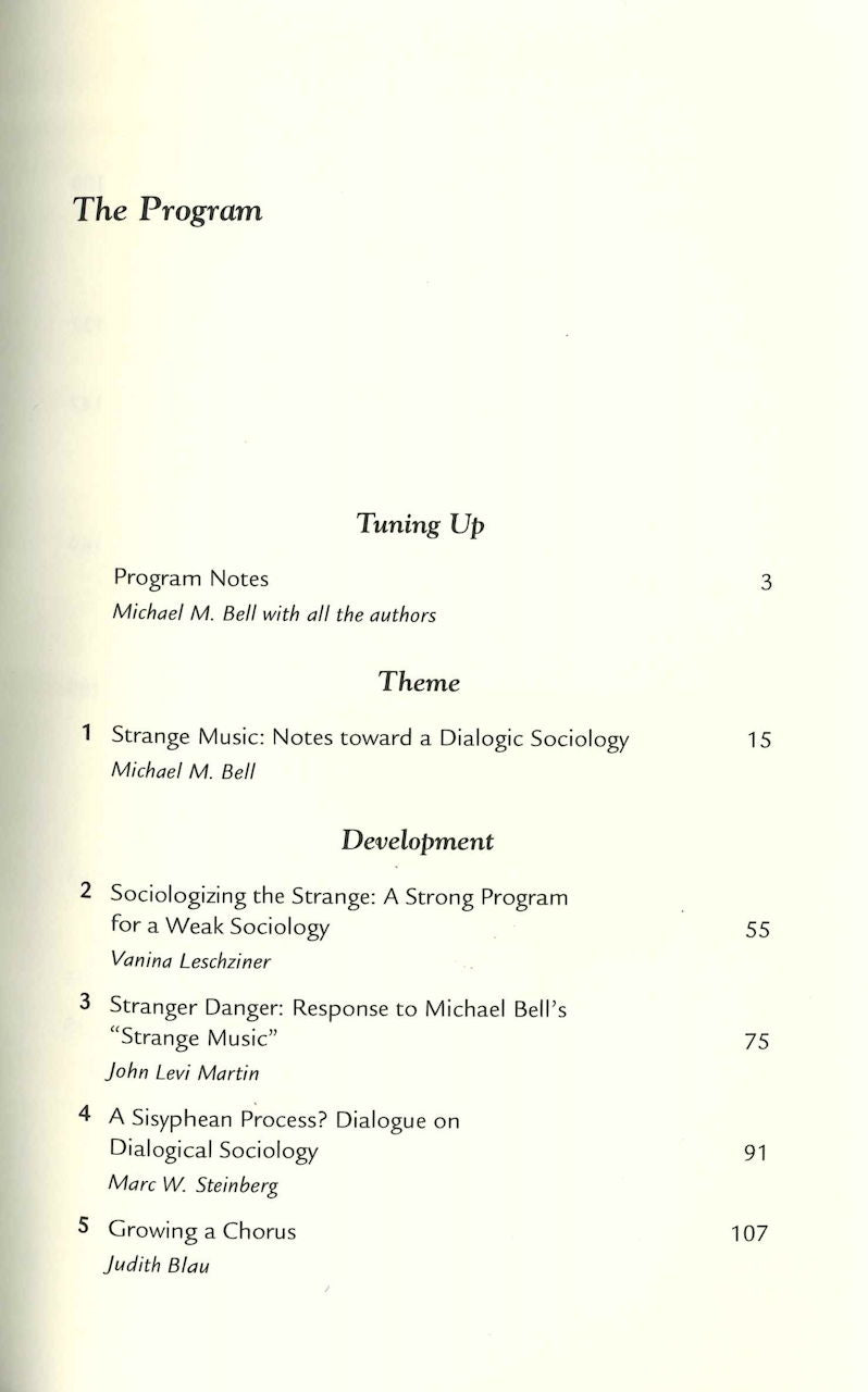 Strange Music of Social Life: A Dialogue (Temple University Press)