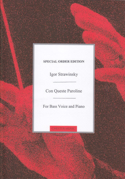Stravinsky, Pulcinella, Con queste parol (Chester)