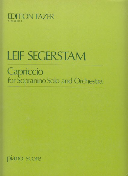 Segerstam, Capriccio (SnoRec,Pf) (Fazer/Fennica Gehrman)