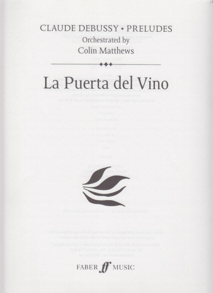 Debussy, Prelude 2/3 Puerta del vino (Faber Music)