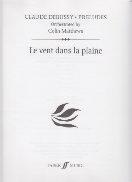 Debussy, Prelude 1/3 Vent dans la plaine (Faber Music)