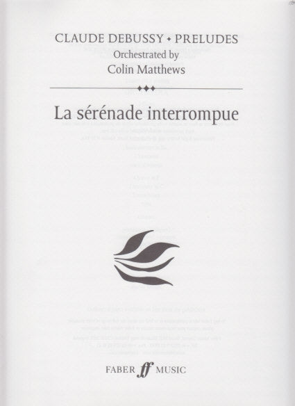 Debussy, Prelude 1/9 Serenade interrompu (Faber Music)