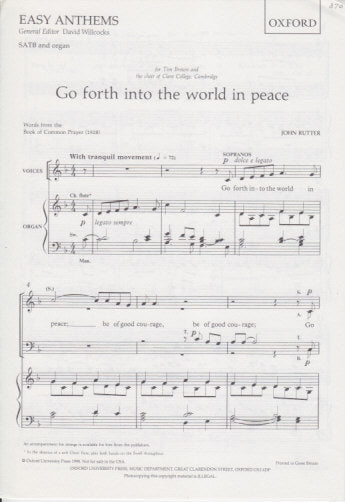 Rutter, Go forth into the world in peace (Oxford University Press)