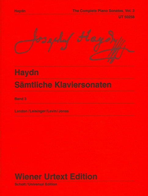 Haydn, Samtliche Klaviersonaten 3 (rev.) (Wiener Urtext Edition)