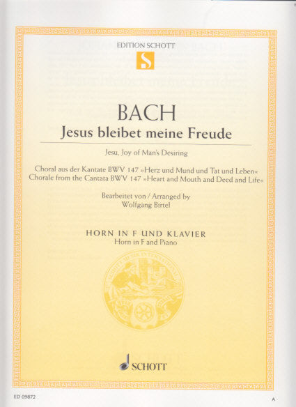 Bach, Jesu, Joy of Man's Desiring (Schott)