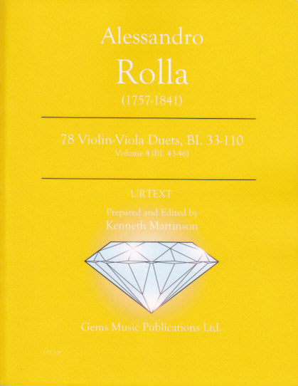 Rolla, 78 Violin-Viola Duets, vol. 4 (Gems Music)