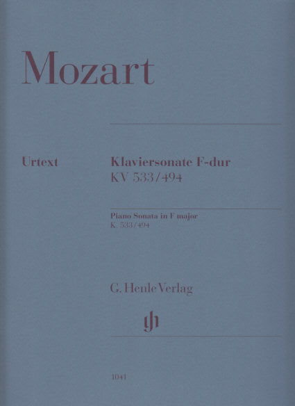 Mozart, Sonata KV 533/494 in F (Henle)