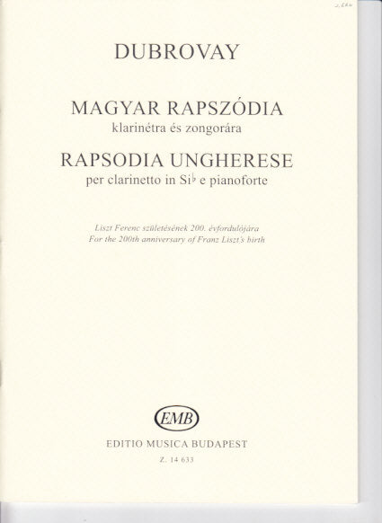 Dubrovay, Rapsodia ungherese (Editio Musica Budapest)