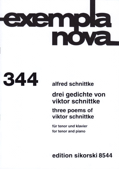 Schnittke, 3 Gedichte von V. Schinittke (Sikorski)