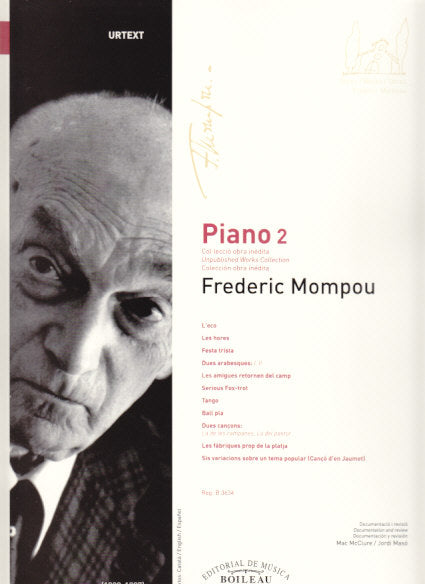 Mompou, Col-leccio obra ined. Piano 2 (Boileau)