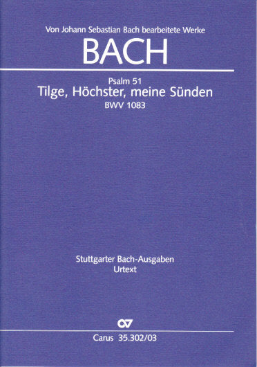 Pergolesi/Bach, Psalm 51 (Vocal Score) (Carus)