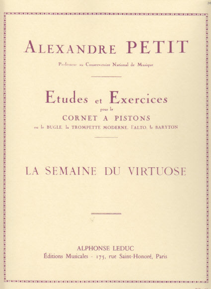 Petit, Semaine du virtuose (Leduc)
