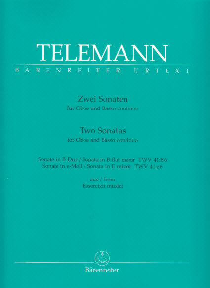 Telemann, Essercizzi musici, Sonaten B,e (Barenreiter)