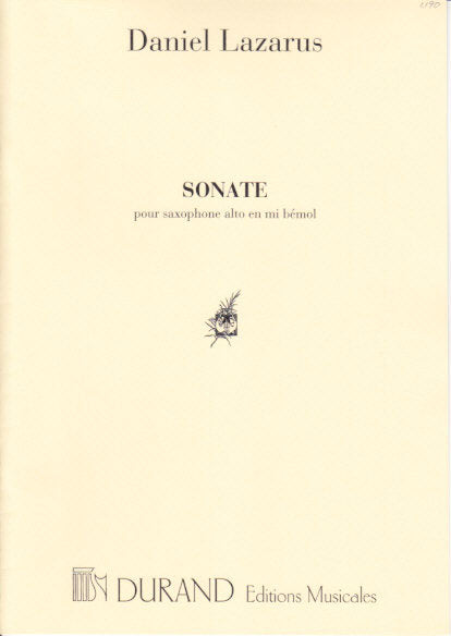 Lazarus, Sonate (ASax Solo) (Durand)