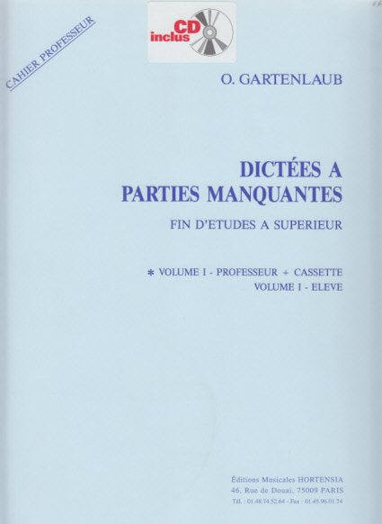 Gartenlaub, Dictees Fin d'etudes Prof+CD (Hortensia)