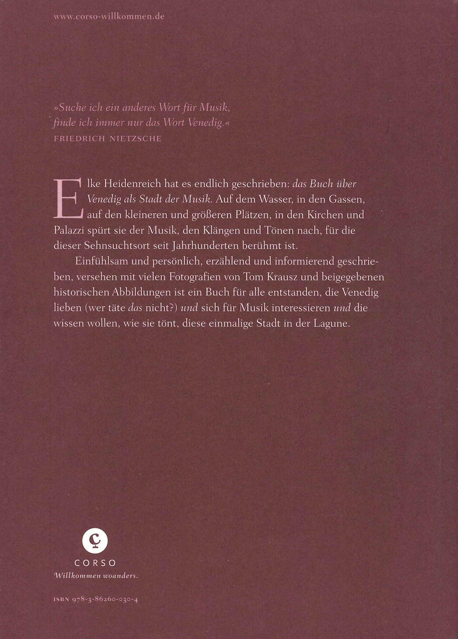 Heidenreich, Schone Stille: Venedig, (Corso/Groothuis)