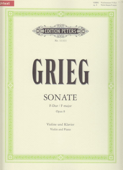 Grieg, Sonata No. 1, op. 8 (Benestad) (Peters)