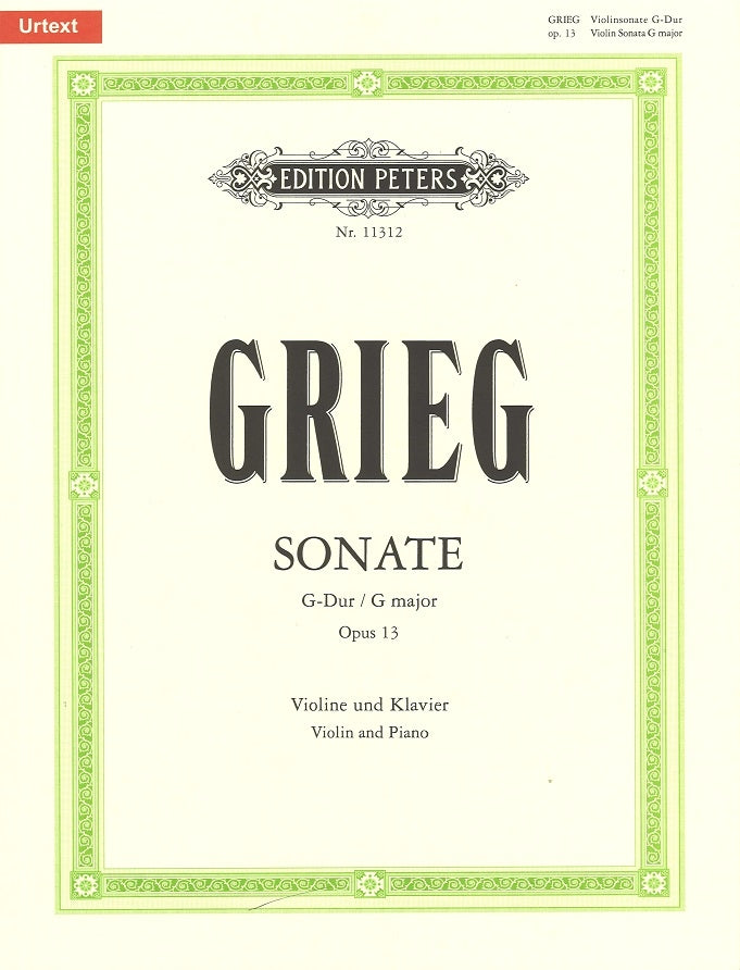 Grieg, Sonata No. 2, op. 13 (Benestad) (Peters)