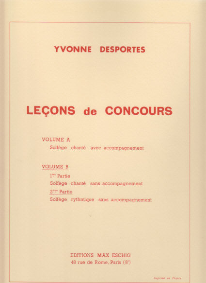 Desportes, Lecons de concours B2 sans ac (Eschig)