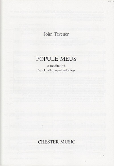 Tavener, Popule Meus (Full Score) (Chester)