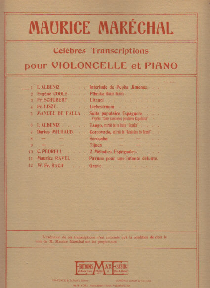 Albeniz, Pepita Jimenez, Interlude (Eschig)