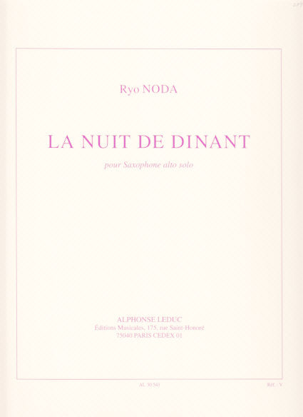 Noda, Nuit de Dinant (ASax Solo) (Leduc)