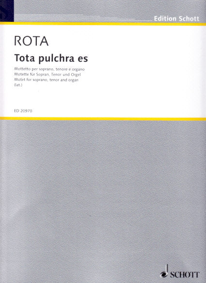 Rota, Tota pulchra es (Sop,Ten,Org) (Schott)