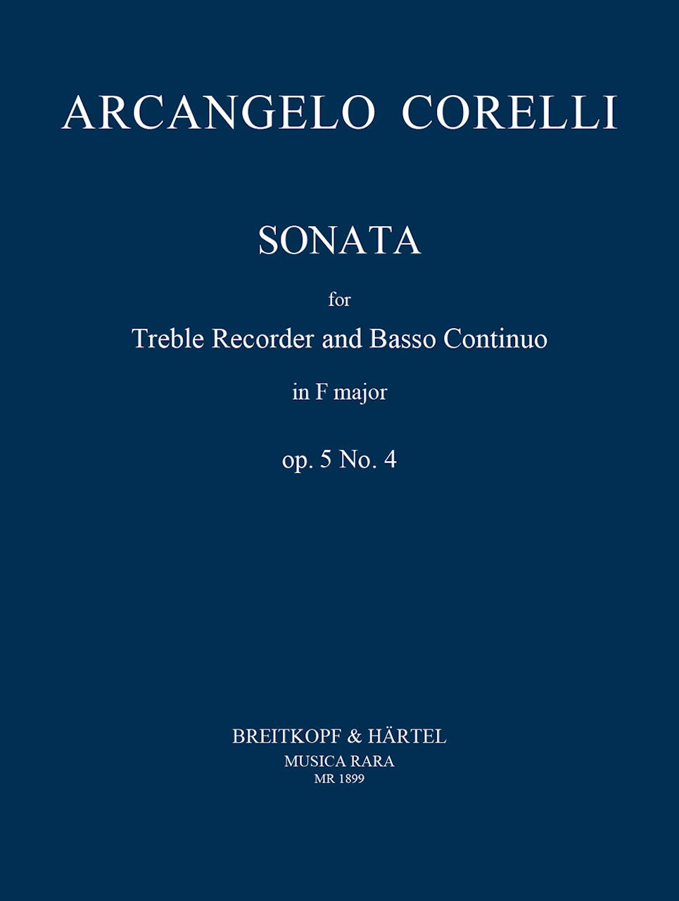 Corelli, Sonata op. 5/4 in F (ARec,Bc) (Musica Rara)