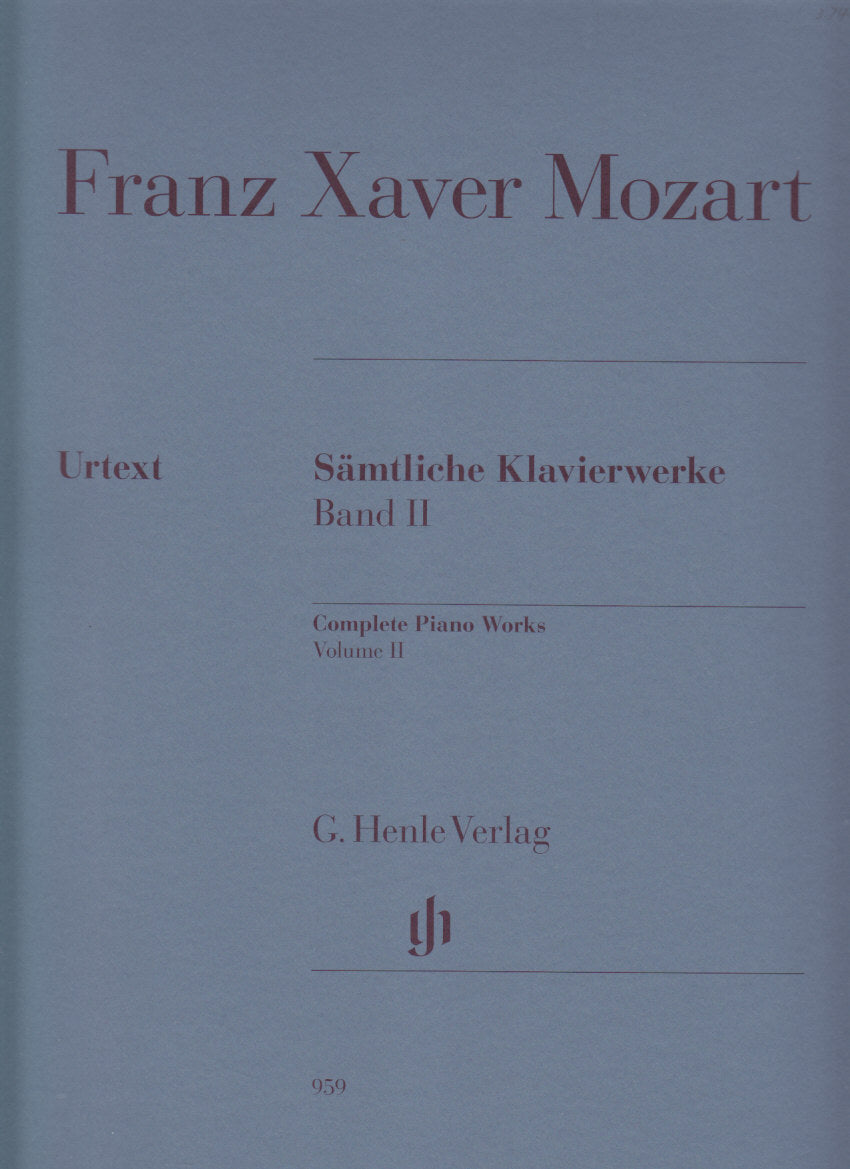 Mozart,F.X.W., Samtliche Klavierwerke 2 (Henle)