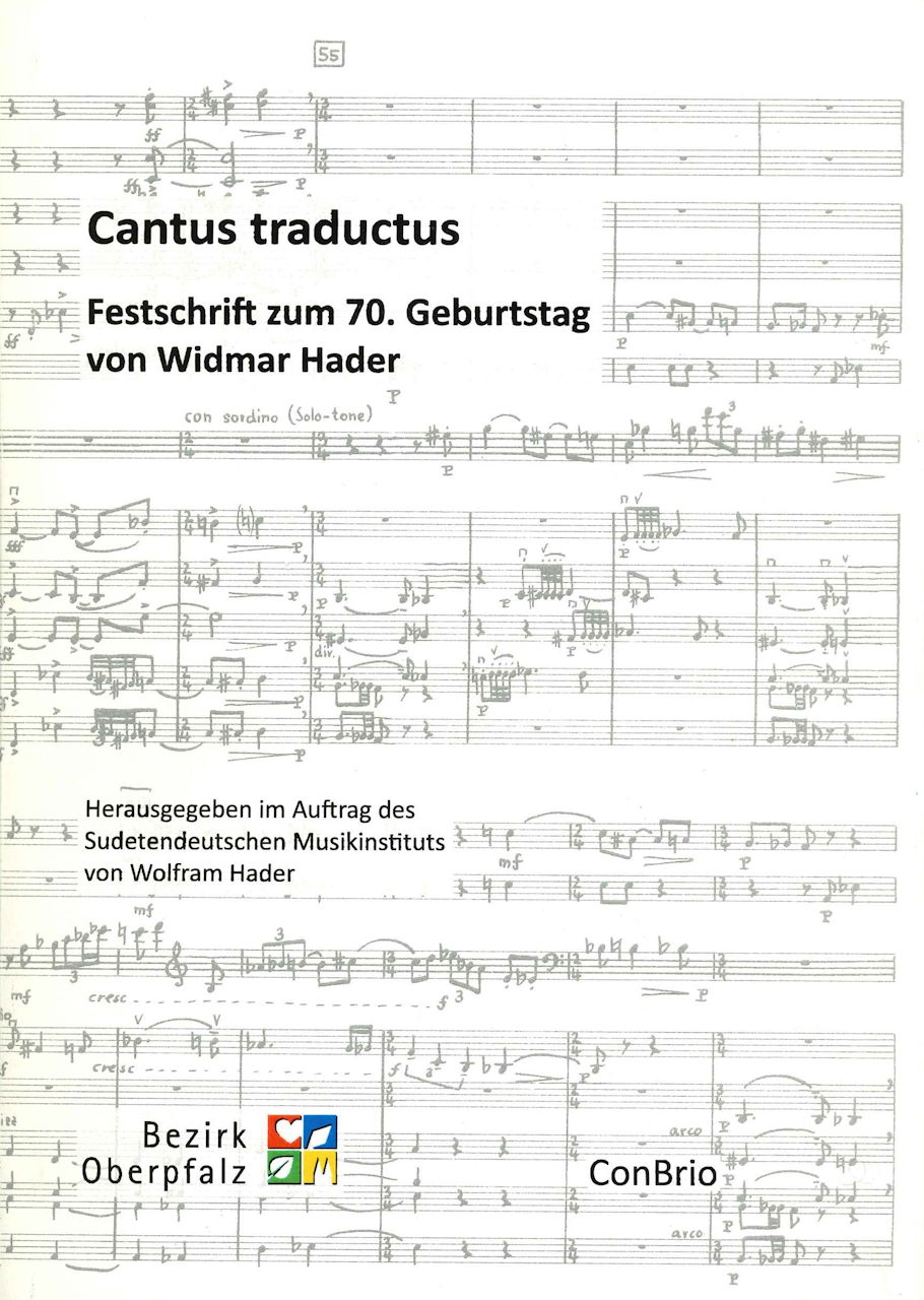 Cantus traductus: Festschrift zum 70 (ConBrio)