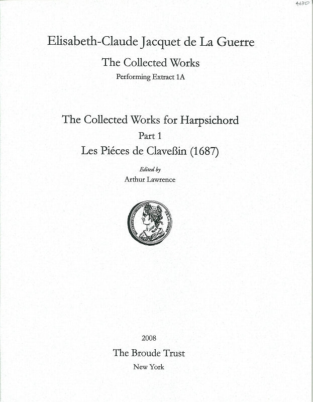 Jacquet de La Guerre, Hpschd Works 1 (Broude Trust)