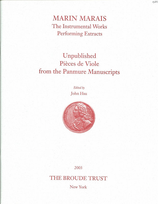 Marais, Unpublished Pieces Panumure MS (Broude Trust)