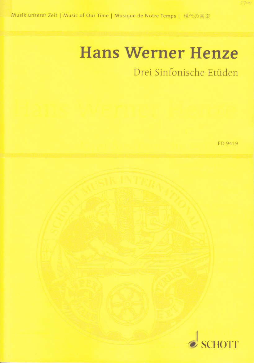 Henze, 3 Sinfonische Etuden (1956/64) (Schott)