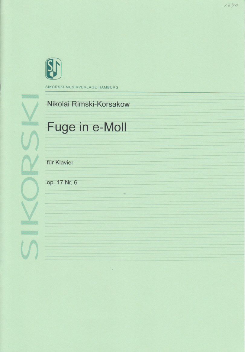 Rimsky-Korsakov, Fuge e-moll op. 17/6 (Sikorski)